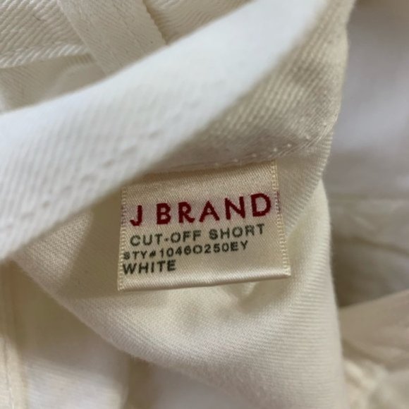 J Brand White Cut Off Denim Eyelet Jean Shorts 30 - Picture 6 of 8